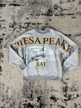 Vintage 90s  Made in USA Chesapeake Striped Sweatshirt